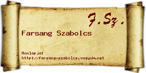 Farsang Szabolcs névjegykártya